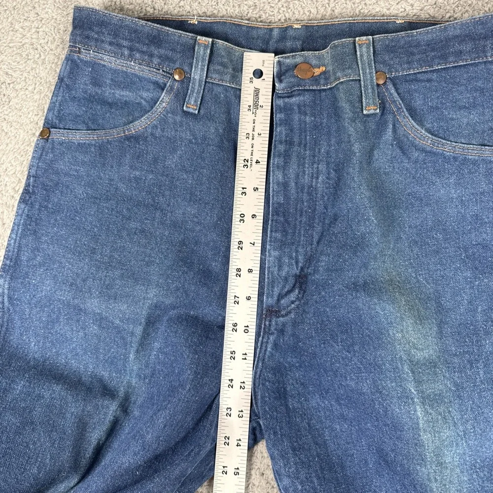 Vintage Wrangler 13MWZ Jeans Mens 35x36 (33x36) Cowboy Cut Straight Denim USA